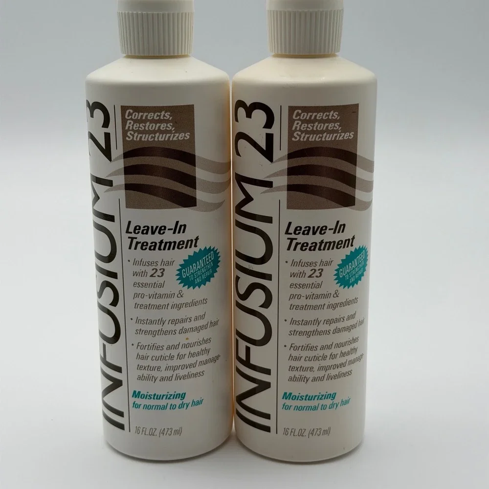 Lot‎ of 2 Infusium 23 Moisturizing Leave-In Treatment 16oz Normal to Dry Hair